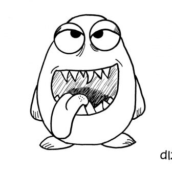 336x336 Cute Little Monster Drawings Tumblr Cartoon Step Scary Alien