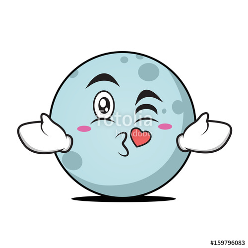 500x500 Kissing Heart Moon Cartoon Character Stock Image And Royalty Free
