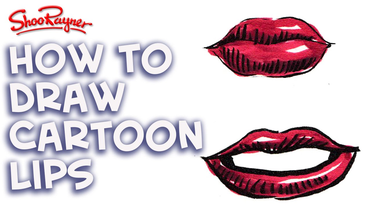 1280x720 How To Draw Cartoon Lips In Ink