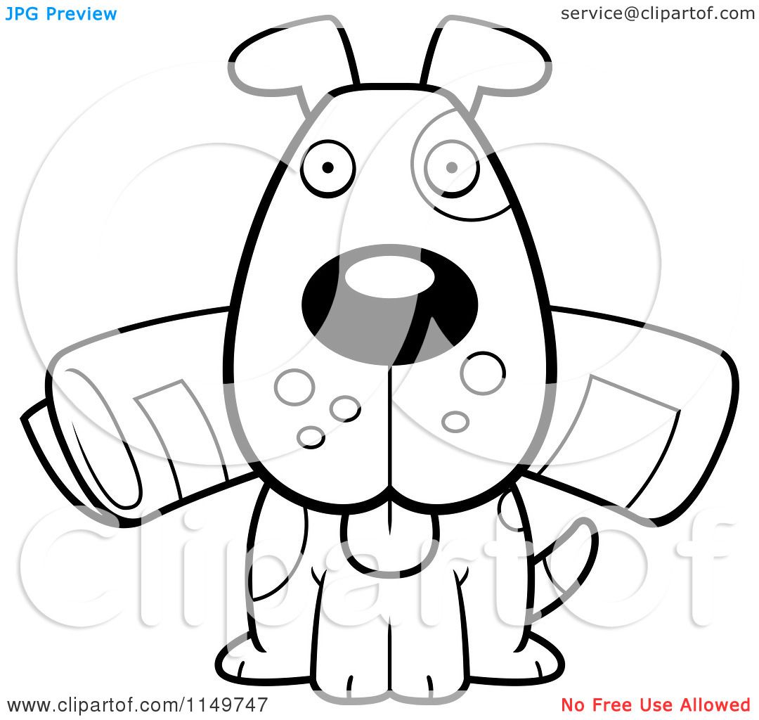 1080x1024 Cartoon Mouth Cartoon Clipart Of A Black And White Dog Sitting