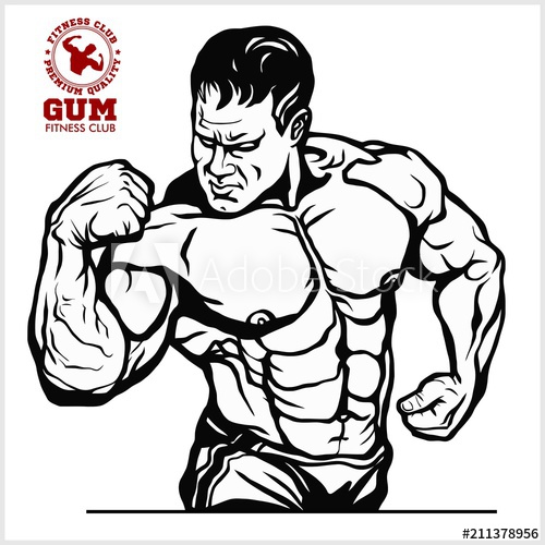 500x500 The Man With The Muscles A Bearded, Stern Man Posing