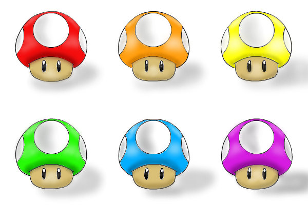 600x400 mario mushrooms a cartoons speedpaint drawing