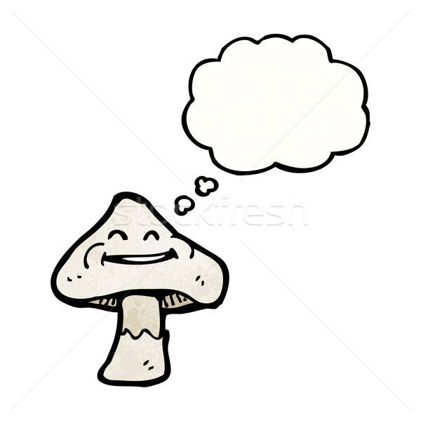 600x600 Happy Cartoon Mushroom Vector Illustration Lineartestpilot