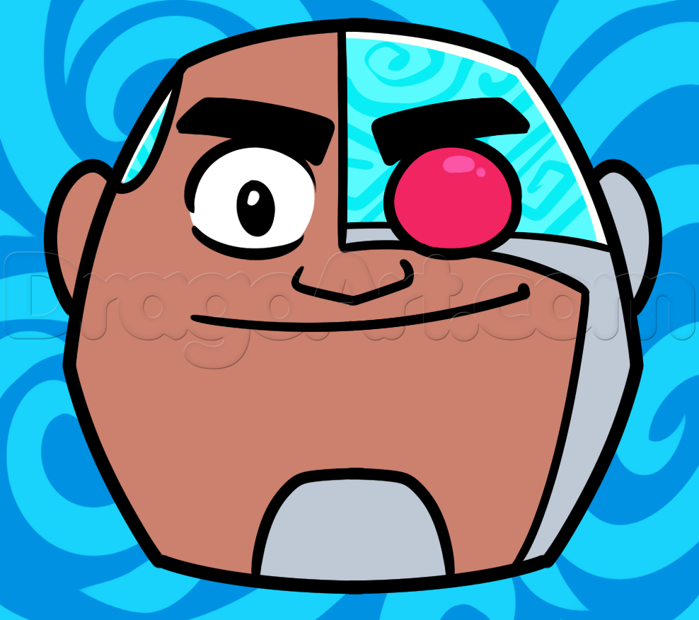 988x876 How To Draw Cyborg Easy, Step