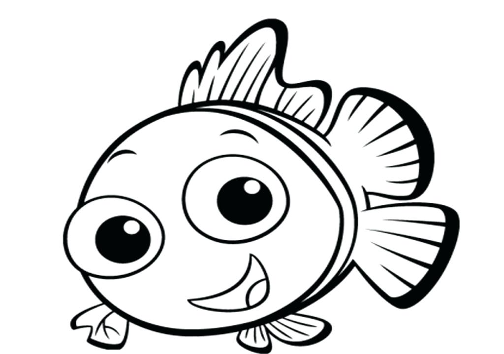 1024x719 Fish Outline Pictures Fish Cartoon Outline Pictures