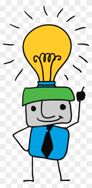 320x654 A Drawing Of A Person With A Lit Light Bulb On Their