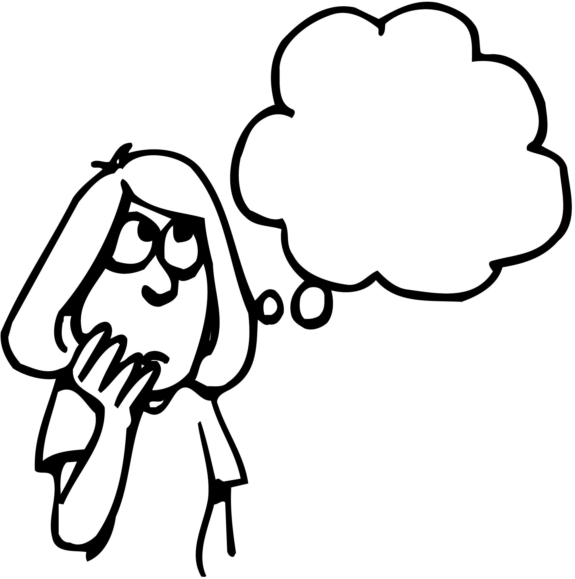 2000x2014 Drawing For Thinking Person Free Download Clip Art