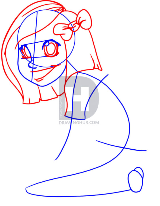 560x720 How To Draw A Cartoon Person, Step