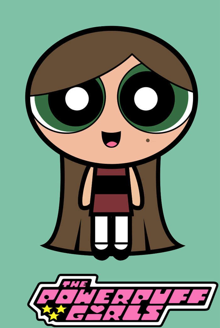 700x1045 girl challenges herself to draw a self portrait in cartoon