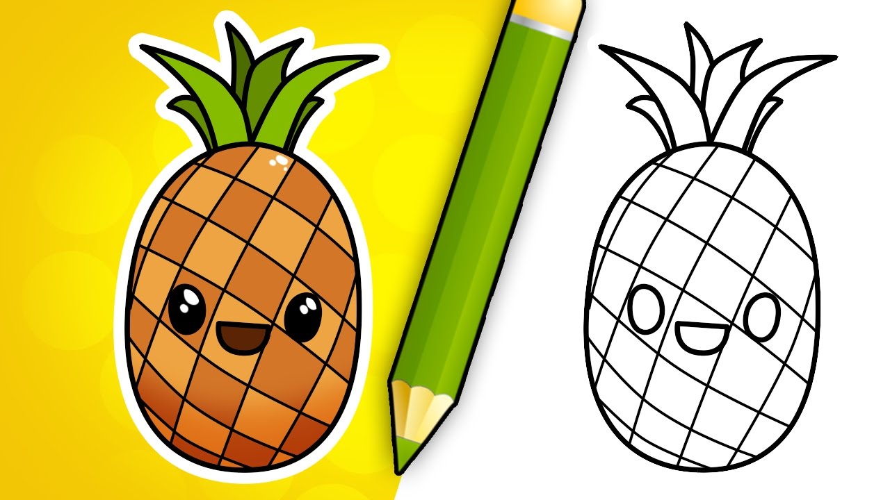 1280x720 How To Draw Cartoon Pineapple