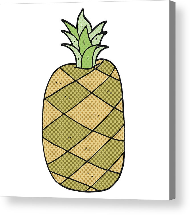 667x752 Cartoon Pineapple Acrylic Print