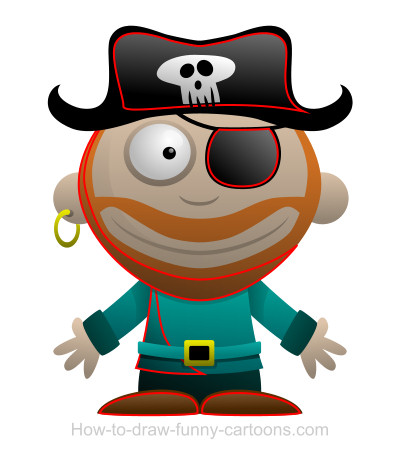 400x452 Drawing A Pirate Cartoon
