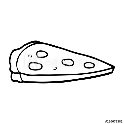 500x500 Line Drawing Cartoon Pizza