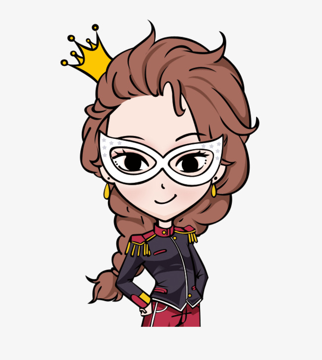 650x726 cartoon queen alone logo, layered material, clothing logo, red