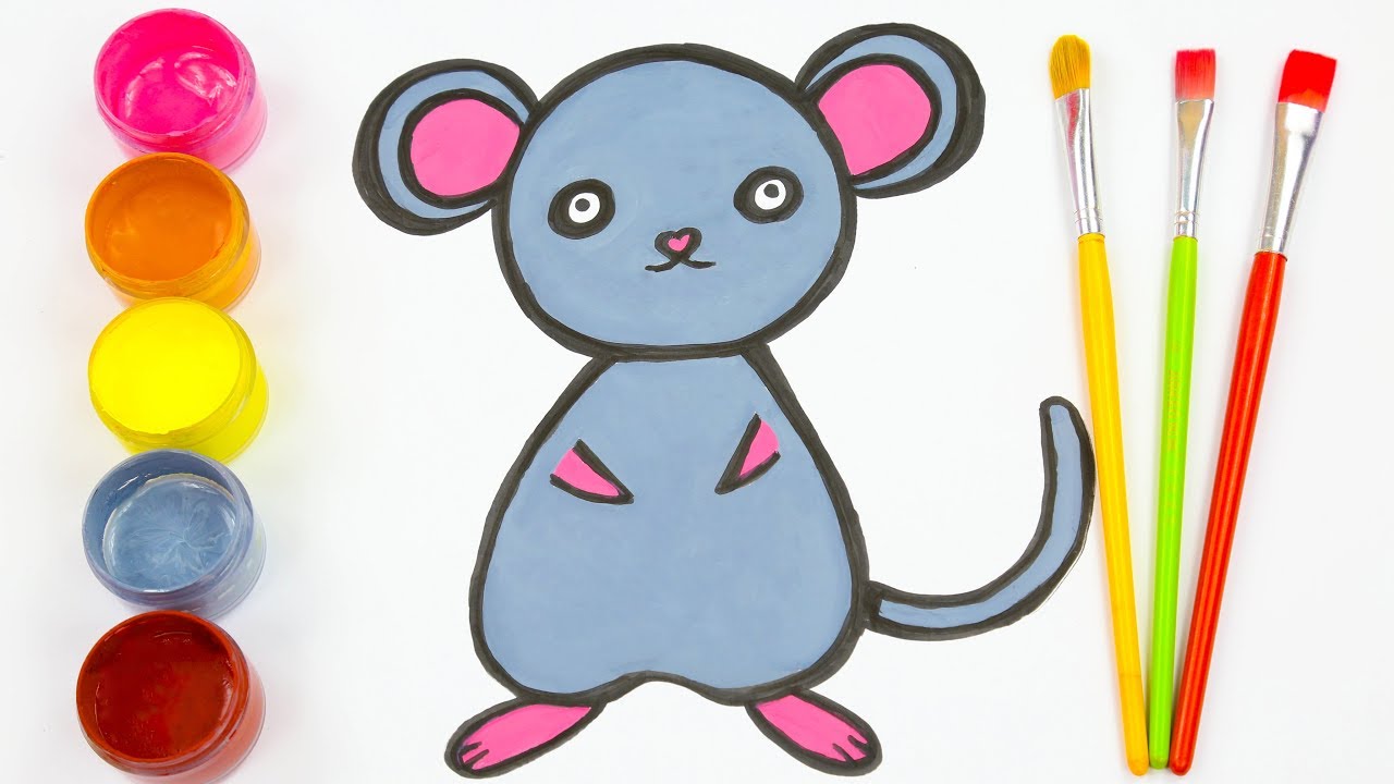 1280x720 How To Draw Rat Drawing And Learn Colors For Kids And Toddlers