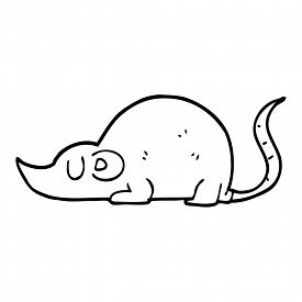 275x275 Line Drawing Cartoon Mouse Rat Image