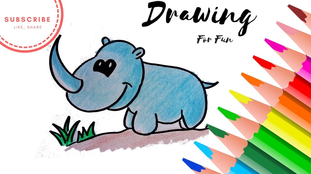 1280x720 How To Draw Cartoon Rhino