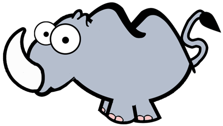 450x254 How To Draw Cartoon Rhinos In Easy Step