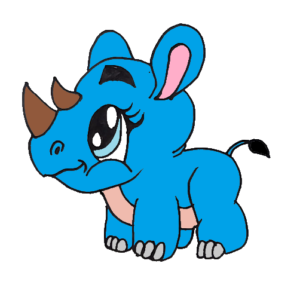 300x282 How To Draw A Baby Rhino Step