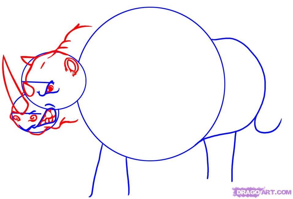 956x649 Step How To Draw A Cartoon Rhino