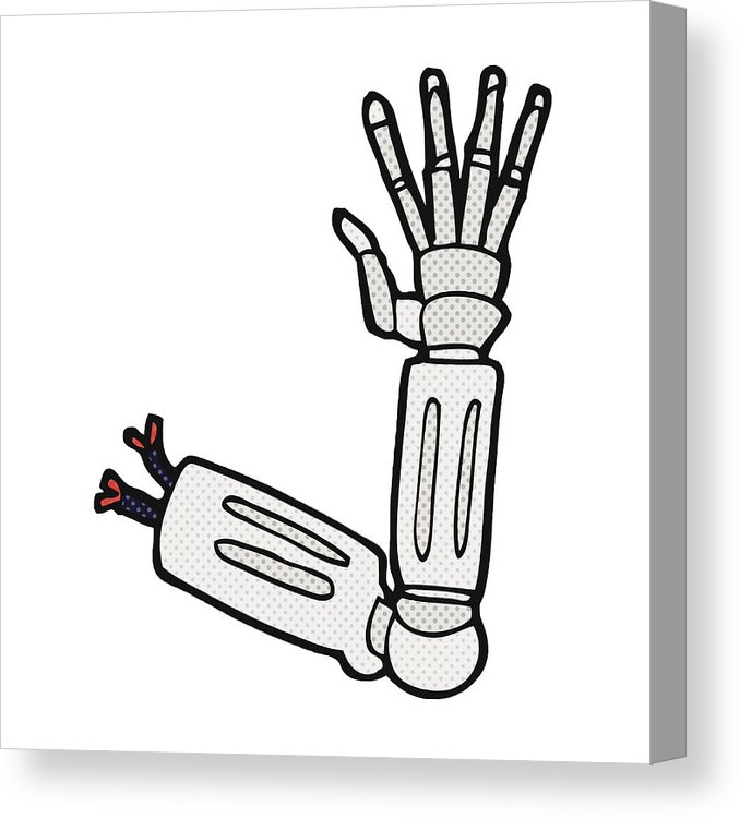 678x750 comic cartoon robot arm canvas print canvas art