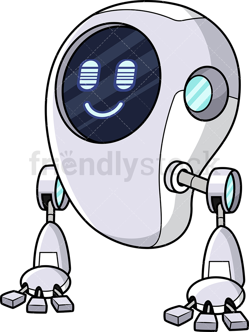 795x1060 High Tech Robot Cartoon Clipart Vector