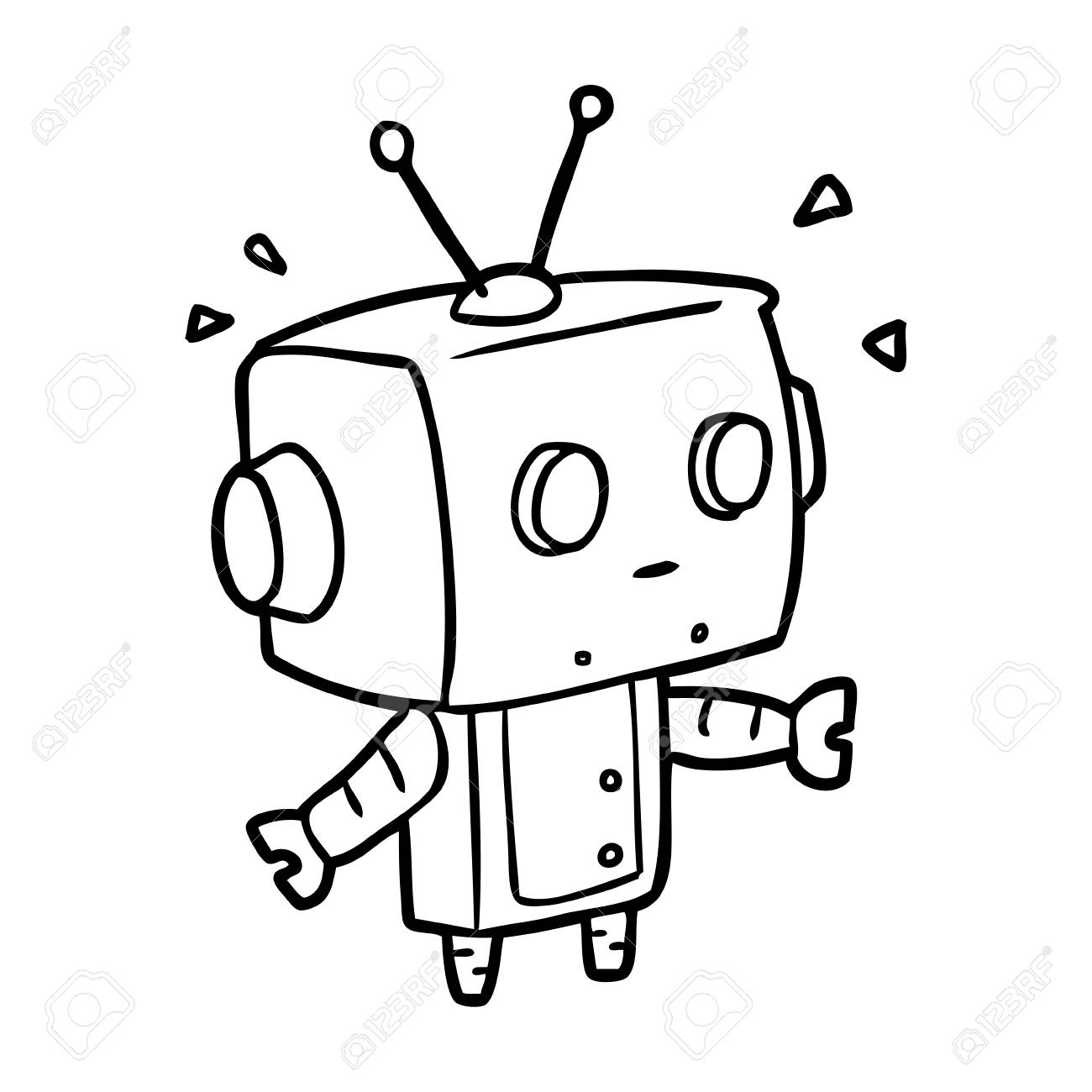 1300x1300 Huge Collection Of 'robot Line Drawing' Download More Than