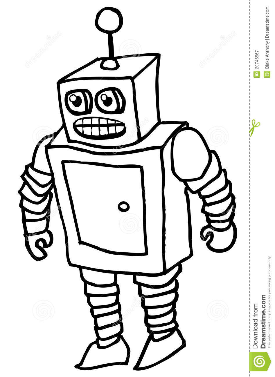 947x1300 Robot Clipart Black And White New Cartoon Robot Stock Vector