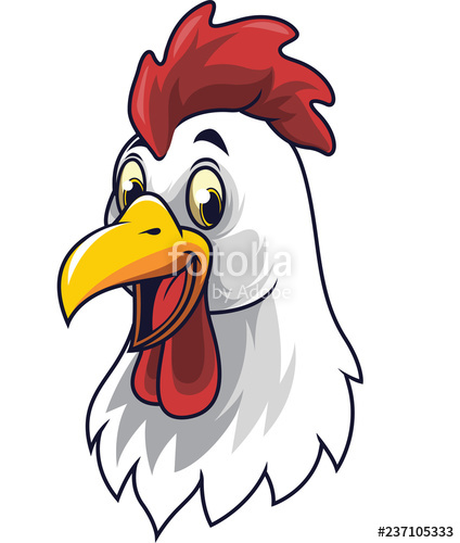 424x500 Cartoon Happy Rooster Smiling Stock Image And Royalty Free Vector