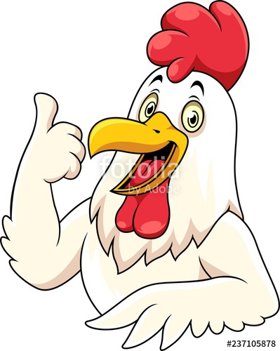 399x500 Cartoon Happy Rooster With Showing Thumbs Up Stock Image