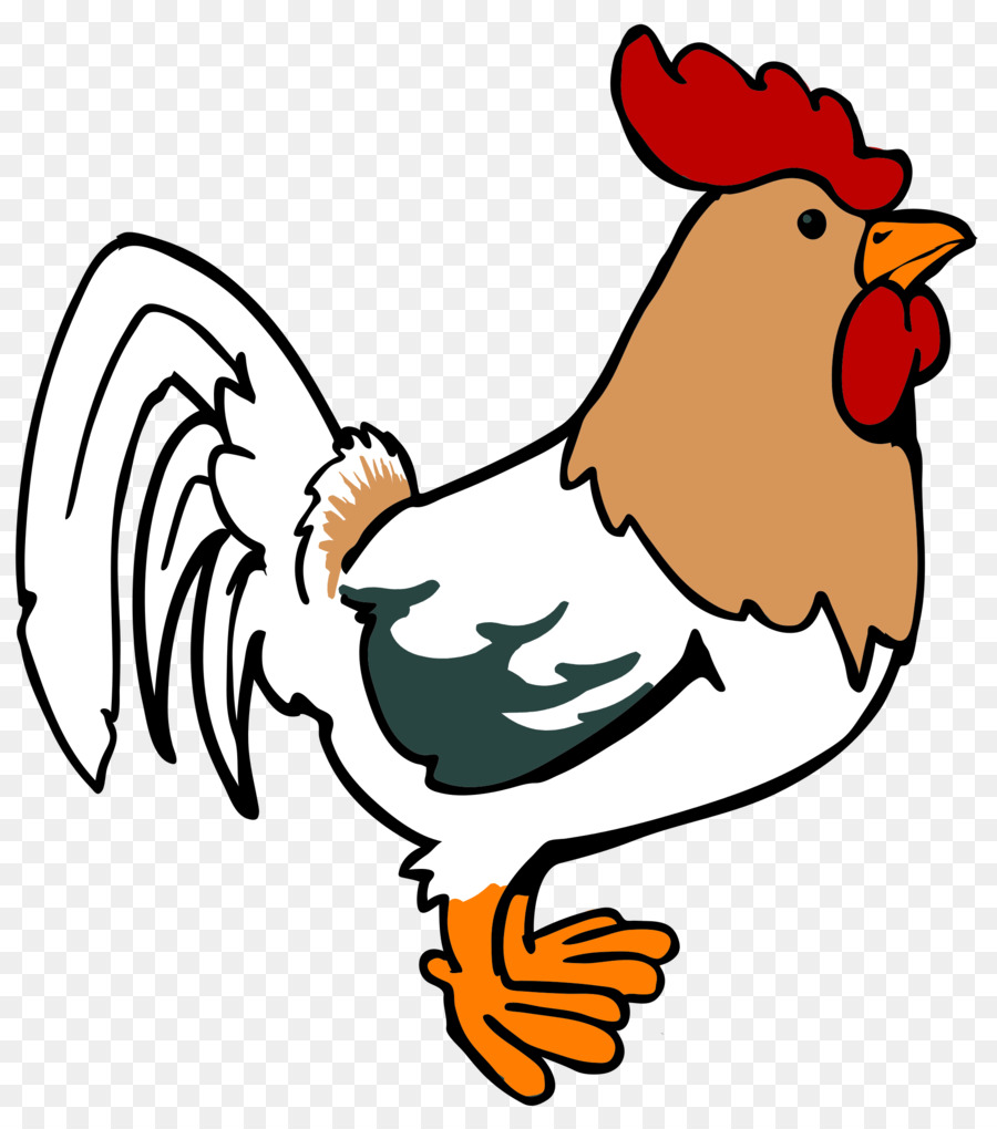 900x1020 Rooster, Cartoon, Drawing, Transparent Png Image Clipart Free