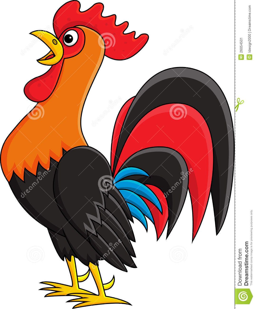 1077x1300 Cute Rooster Cartoon Drawing