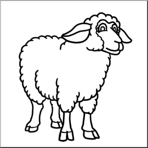 304x304 Clip Art Cartoon Sheep Ewe Bampw I Abcteach