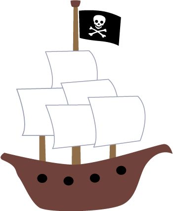 350x427 Pirate Ship For The Kids To Draw Piratas Decoracion De