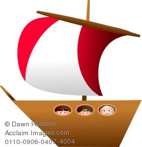 290x300 Clipart Illustration Of A Cartoon Ancient Sailing Ship