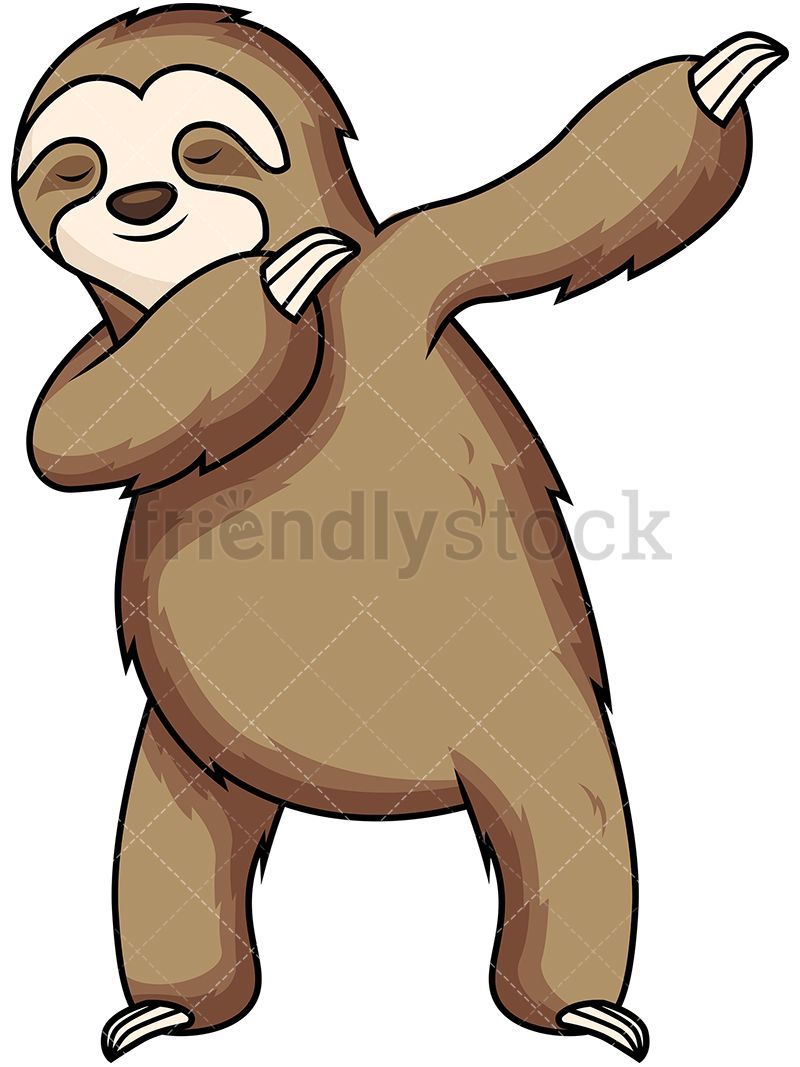 800x1067 Dabbing Vector And Craft Sloth Clipart Cartoon