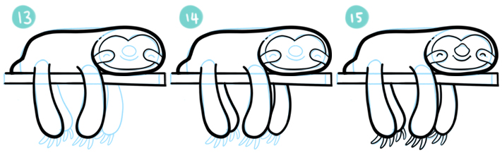 711x217 How To Draw A Cartoon Sloth