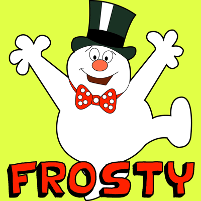 400x400 How To Draw Frosty The Snowman Step