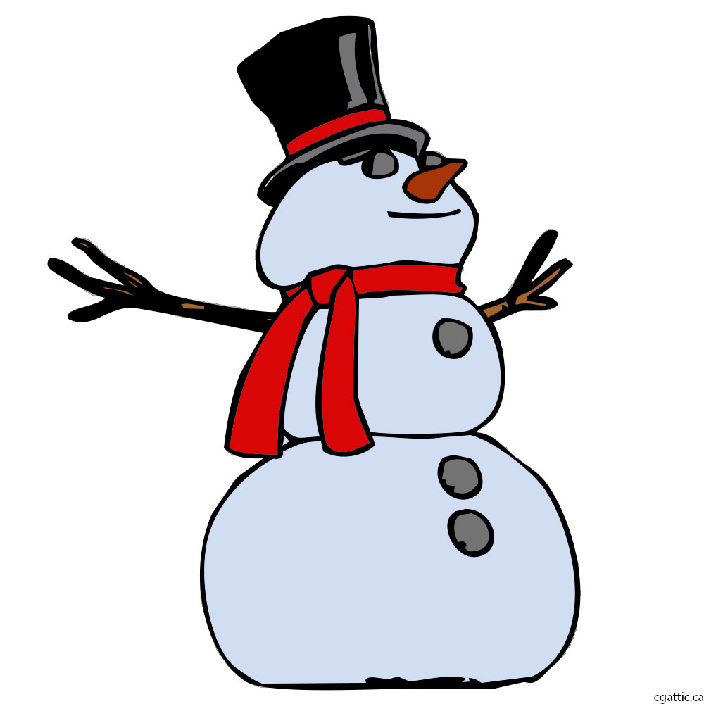 1000x1000 Snowman Cartoon Drawing In Steps With Photoshop