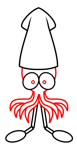 250x500 Drawing A Cartoon Squid