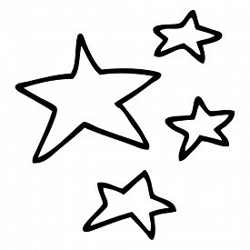 275x275 Line Drawing Cartoon Stars Image