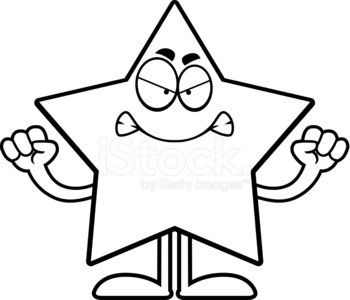 350x300 Angry Cartoon Star Stock Vectors