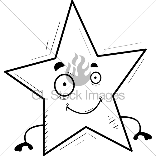 500x500 Cartoon Star Smiling Gl Stock Images