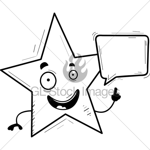 500x500 Cartoon Star Talking Gl Stock Images