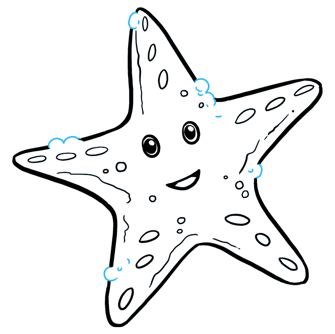 680x678 How To Draw A Cute Starfish