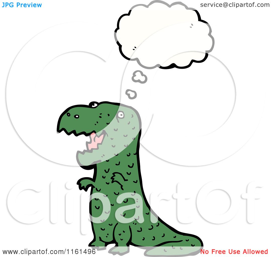 1080x1024 Cartoon Of A Thinking Green Tyrannosaurus Rex