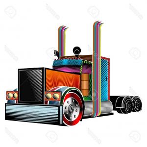 300x300 cartoon truck vector illustration trailer drawing sohadacouri