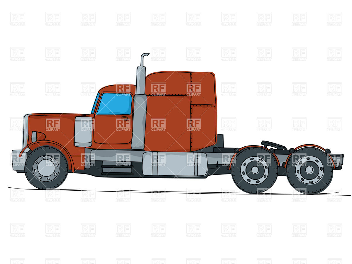 1200x900 Cartoon Drawing Of A Big Red American Truck