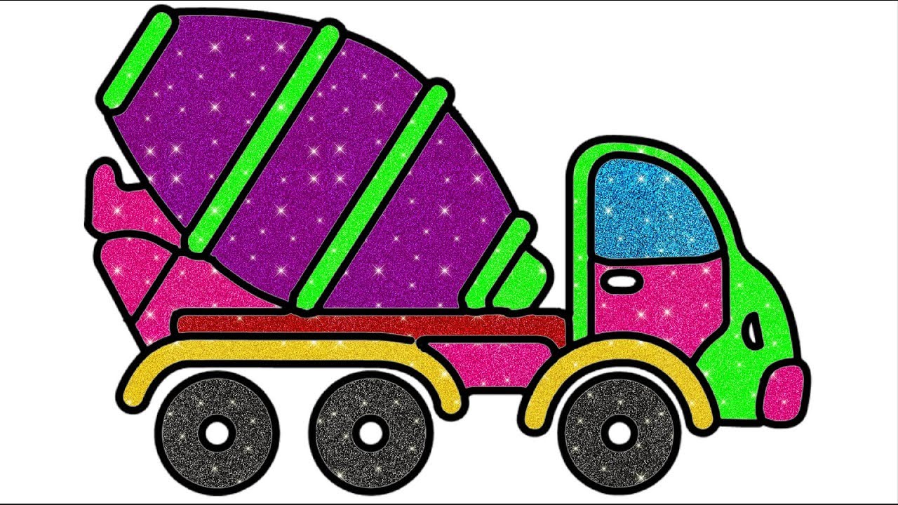 1280x720 Concrete Mixer Truck Drawing How To Draw Vehicles