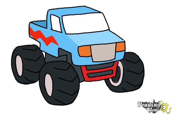 600x400 How To Draw A Monster Truck Step
